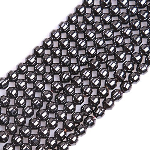 HAAMIIQII 90pcs 4mm Natural Black Hematite Loose Gemstone Beads Ball Shape Spacer Stone Beads for Jewelry Making DIY Bracelets Necklaces Crafting - color: Ball Shape, size: 4mm