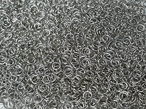 1 Pound Bright Aluminum Chainmail Jump Rings 16G 1/4" ID (3600+ Rings) - size: 16swg 1/4" Id