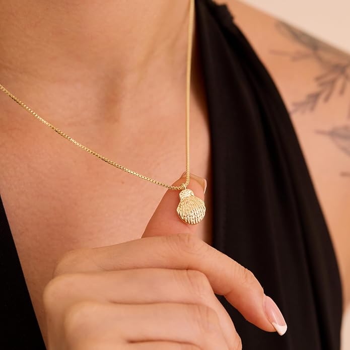 14K Gold Plated Dainty Pendant Butterfly Bead Boot Bee Baseball Flower Compass Airplane Heart Hummingbird Tree Necklace Simple Jewelry Gift for Women