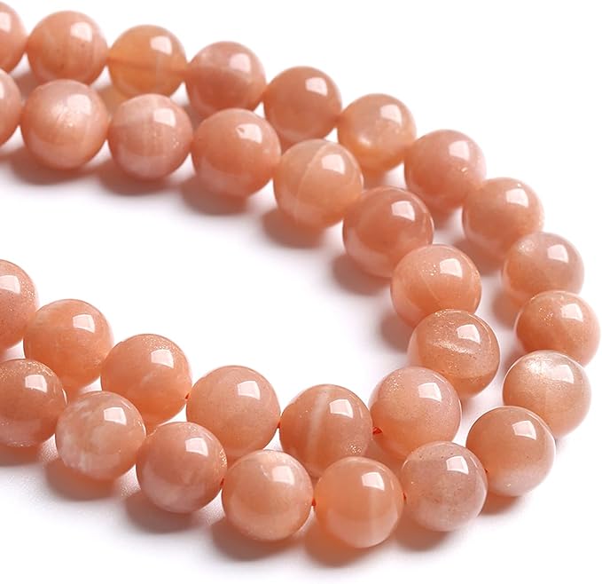 6MM 60PCS Natural Stone Sunstone Gemstone Loose Beads for Jewelry Making DIY Bracelet Crystal Beads