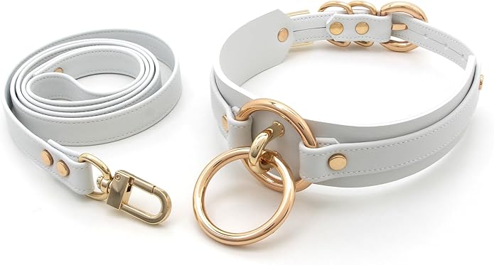 Lookook Fashion O-Ring Faux Leather Choker Necklaces Collar For Womens