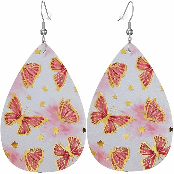 Teardrop Style Leather Earrings Outer Layer Silver Plating Hypoallergenic, Fashion Accessories Suitble Casual Outfits Parties Daily Wear for Sister Mom Wife Friends