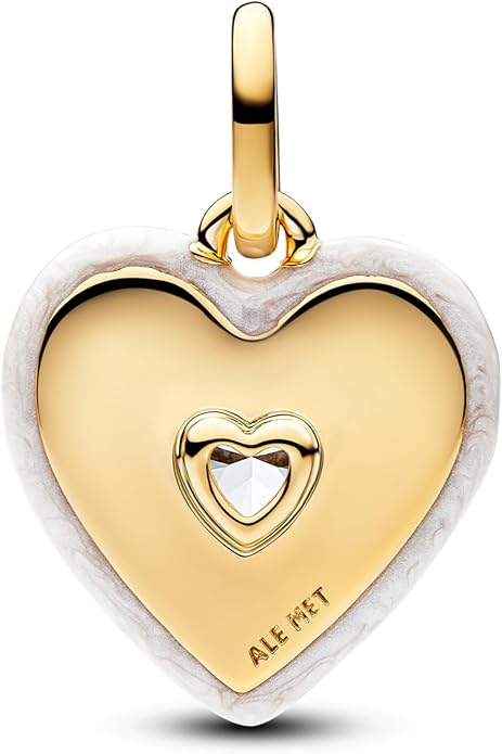 Gold Heart Family Charms Bead for Bracelets and Necklaces Jewelry Charm for Women Valentine Mother's Day