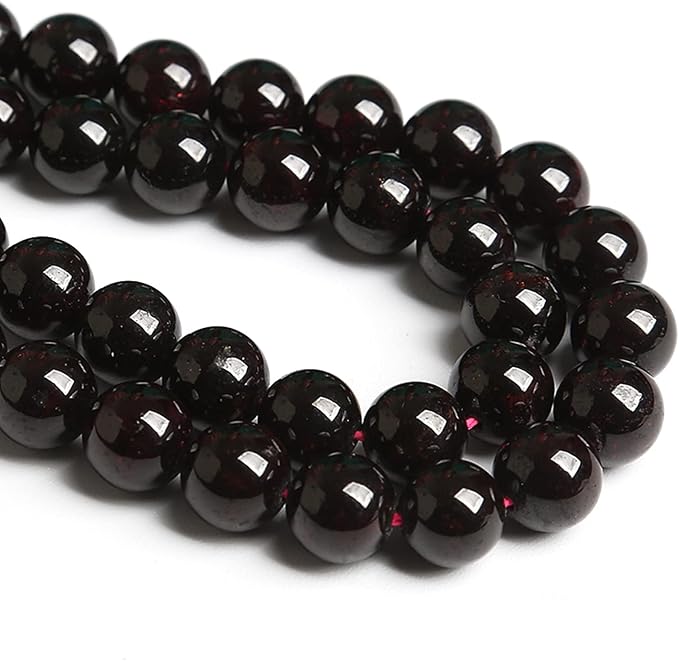 6MM 60PCS Natural Garnet Gemstone Loose Beads for Jewelry Making DIY Bracelet Crystal 1 Strand