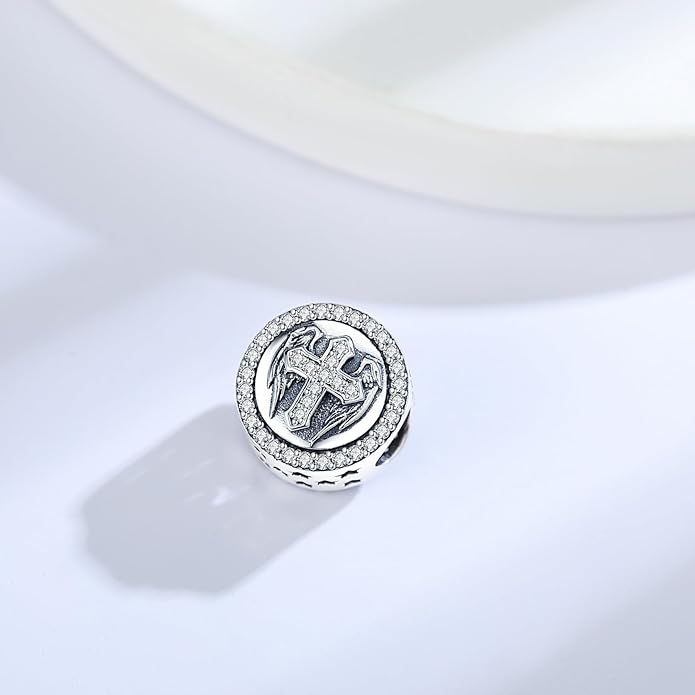 925 Sterling Silver Charms Fit Pandora Charms Bracelet God Has You In His Arms I Have You In My Heart Fit Wife Mother's Day Christmas Birthday Gift
