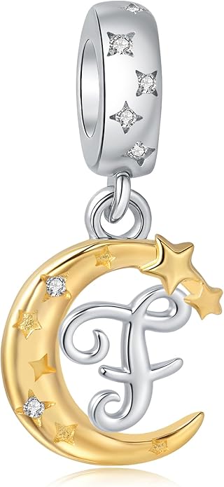 925 Sterling Silver Letter Charms fit Pandora Charms Bracelets fit Women Christmas Birthday Gift