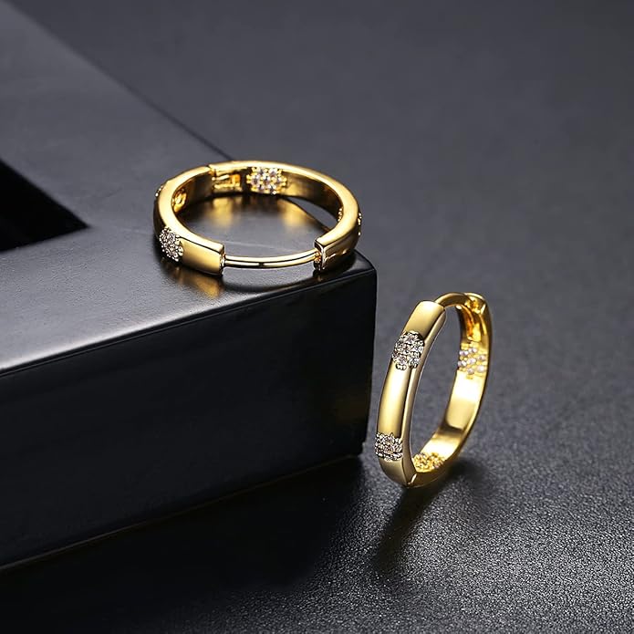 14K Gold Floral Moissanite Large Ear Cuff for Women, Intricate and Unique Design