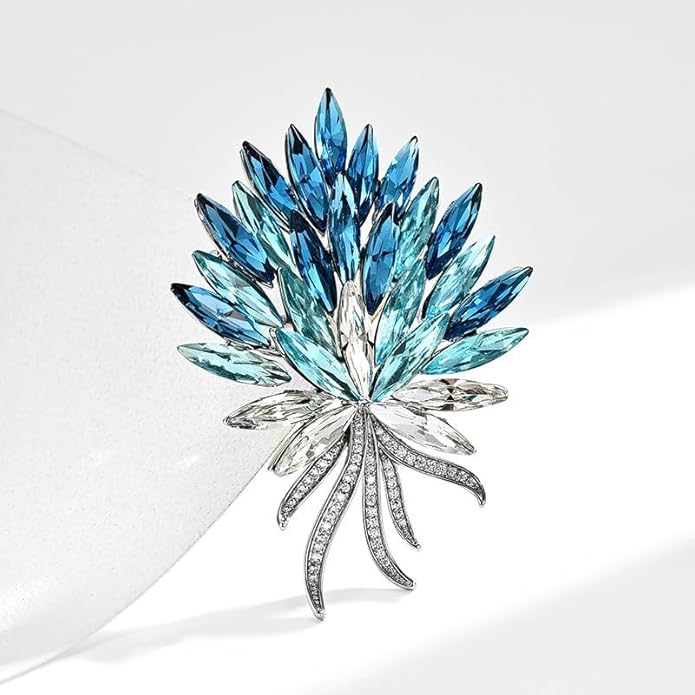 Rhinestone Brooch for Women Rhinestone Brooches Pins Crystal Lapel Pin Jewelry Christmas Valentine's Day Gift for Wife Girlfriend
