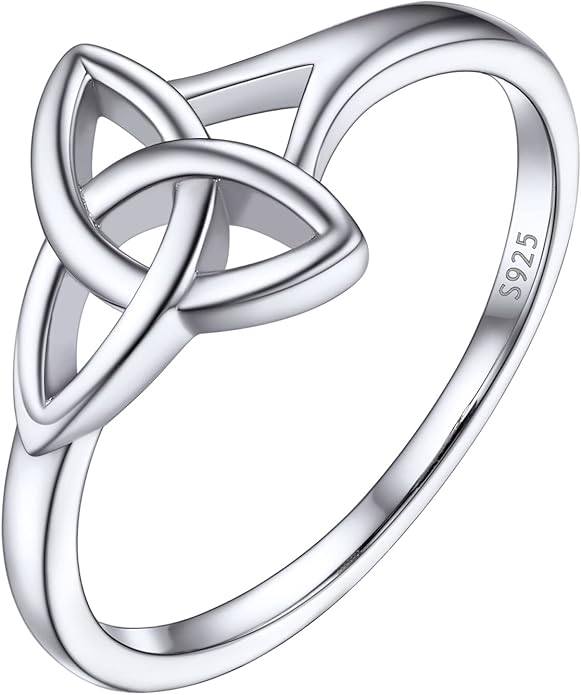 PROSILVER 925 Sterling Silver Claddagh Ring/Celtic Knot Ring for Women, Irish Wedding Band, Rose Gold Plated/Gold Plated, Size 4-12, Come with Box