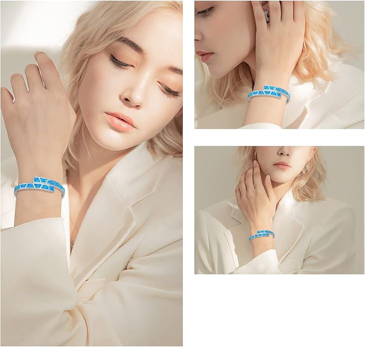 CiNily Womens Cuff Bracelet,Opal Bangle Bracelets Gold Plated Hypoallergenic Ladies Gemstone Open Cuff Bangle Bracelet