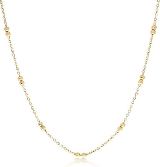 Hey Harper Gold Necklace For Women Trendy Necklace - 14K Golden PVD Coating Waterproof & Sweatproof Non Tarnish Jewelry Chain Necklaces