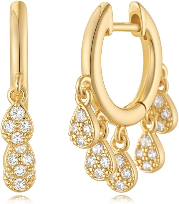 MYEARS Women Earrings Gold Huggie Hoop Ear Stud Cuff 14K Small Simple Hypoallergenic Everyday Jewelry