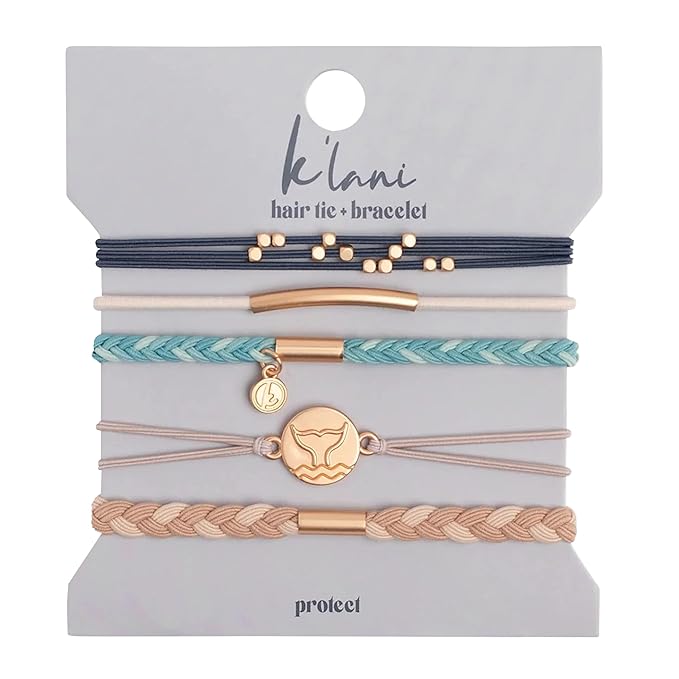 K'lani Hair Tie Bracelets for Women - Elastic Hair Bands That Double as Stylish Jewelry - Protect - Small
