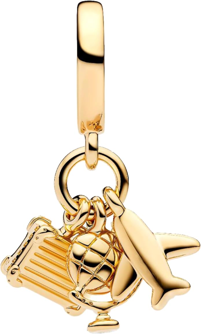 Gold Heart Family Charms Bead for Bracelets and Necklaces Jewelry Charm for Women Valentine Mother's Day