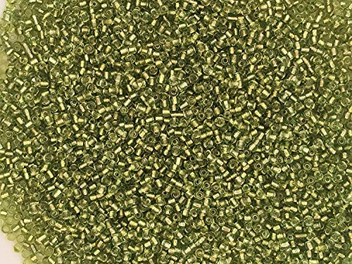 Seed Beads Size:11/0 50 gr / 1.76 oz (Lime Green Silver Lined) - color: Lime Green Silver Lined