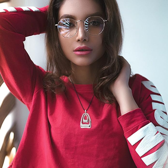 Madison Tyler Gold Plated Jewelry Set for Women | Silver Teardrop Pendant Necklace Trendy | Long Necklace with Snake Chain | Fashion Dangle Earring Set