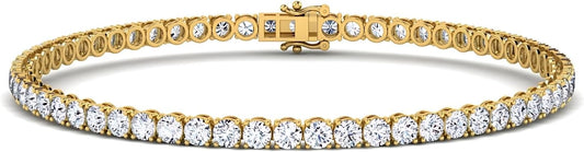 0.50-15 Carat Lab Grown Classic Diamond Tennis Bracelet 4 Prong Setting Luxury Collection (F-G Color, SI Clarity) Length- 7 Inch