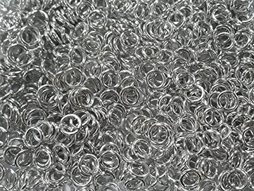 1 Pound Bright Aluminum Chainmail Jump Rings 14G 9/32" ID (1800+ Rings) - size: 14SWG 9/32" ID