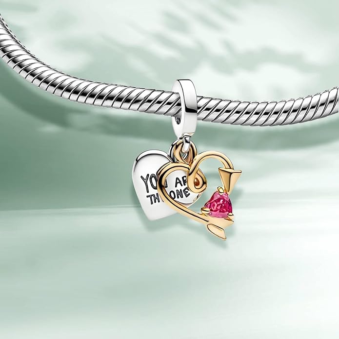 Cute Fashion Heart Charms,S925 Sterling Silver Charm,Bead for Bracelets and Necklaces,For Women Jewelry Present
