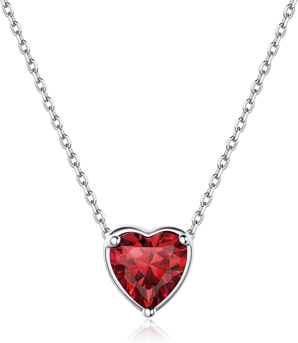 ChicSilver 925 Sterling Silver 12 Months Sparkling Round Cut Created Birthstone Pendant Necklace, 16 Inch Rolo Chain