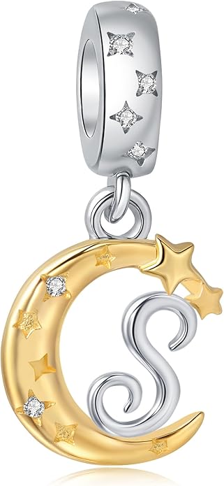 925 Sterling Silver Letter Charms fit Pandora Charms Bracelets fit Women Christmas Birthday Gift