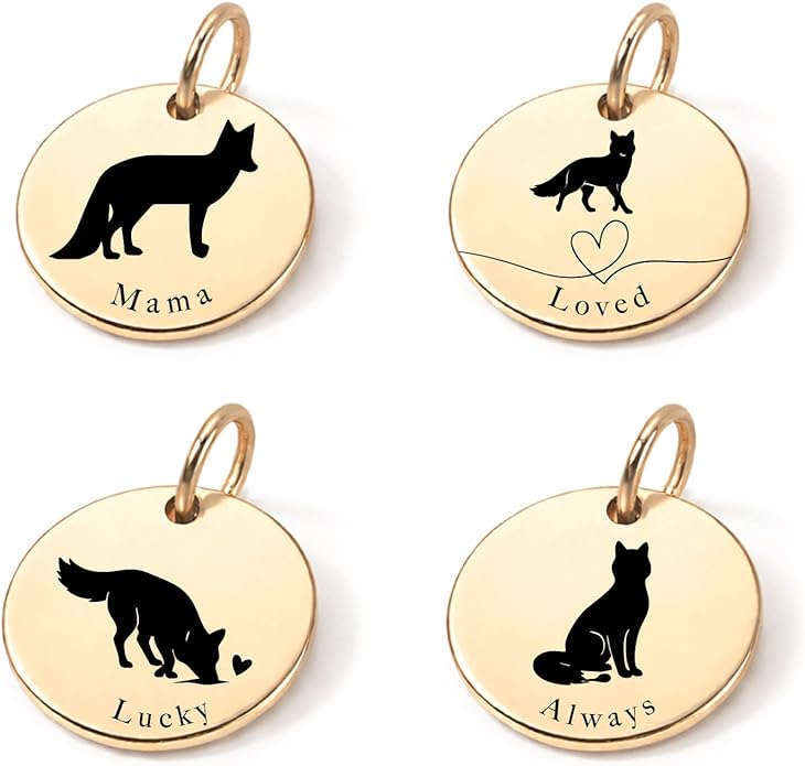 SM Design Mama Animal Charm Set – Set of 4 Stainless Steel Charms – Motherhood & Family Keepsake Jewelry Charmss