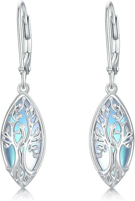 VONALA Flower Earrings for Women 925 Sterling Silver Rose/Lotus/Scottish Thistle/Tulip/Lilac/Mushroom/Pineapple Dangle Drop Earrings Flower Jewelry Gifts for Women Girls Birthday Gifts