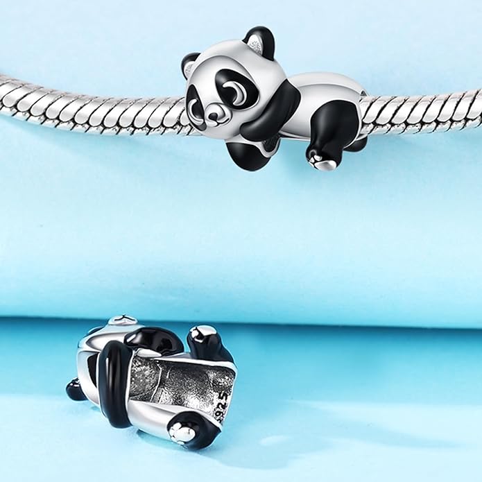 Cute Panda Animal 925 Sterling Silver Charms for Bracelets and Necklace Dangle Pendants Butterfly Elephant Dog Bead Jewelry Present for Women Family Friends