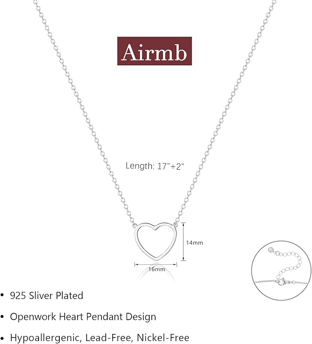 Cute Heart Necklace for Women Gold/Silver Plated Heart Pendant Choker Necklaces Tendy Love Heart Chain Necklace Dainty Gold/Silver Necklace Jewelry Gifts for Women