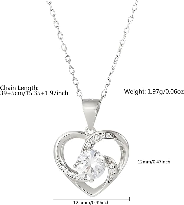 LOVECOM Valentines Gifts S925 Sterling Silver Heart Necklace for Women Dainty 14k Gold Plated CZ Infinity Double Cross Star Pendant Choker Necklaces Trendy Bead Chain Jewelry Gifts for Mom Daughter