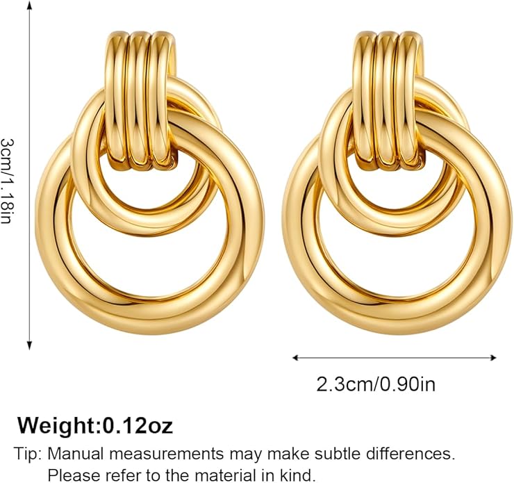 Gold Geometric Drop Dangle Earrings for Women Long Link Dangle Earrings Jewelry Gift