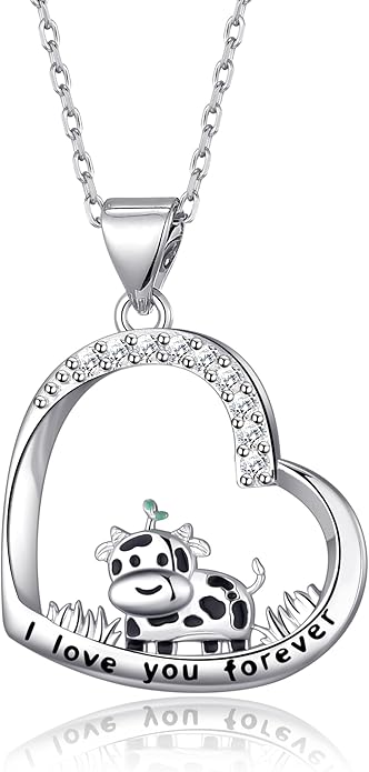 Animal Necklace Cat/Fox/Otter/Sloth/Cow/Highland Cow/Koala Necklace Cute Animal Jewelry Gifts for Women