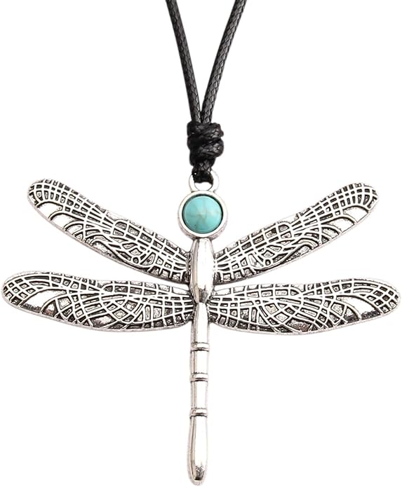 GelConnie Boho Necklaces for Women Vintage Silver Circles Long Pendant Necklace Cowgirl Sweater Necklace Adjustable Leather Choker Necklace for Women
