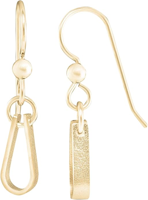 Dainty Small Teardrop 14k Gold Filled Dangle Earrings For Women Unique Jewelry Gift Idea For Modern Mom Cute Fashion Accessory For Everyday Wear - Artisan Detail Edition