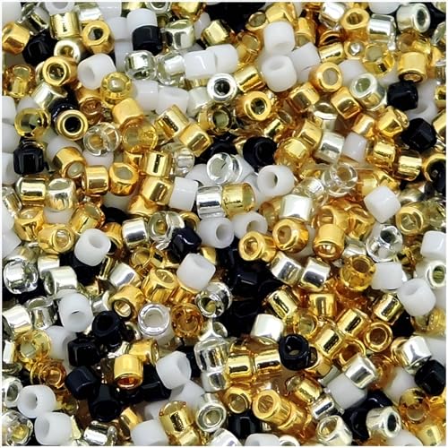 Essential Color Collection Mix, Miyuki Delica Seed Beads, Size 11/0, 7 Gram Tube