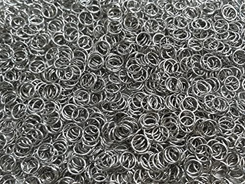 1 Pound Bright Aluminum Chainmail Jump Rings 18G 5/16" ID (5200+ Rings) - size: 18SWG 5/16" ID