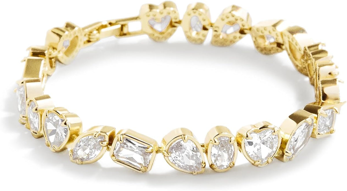 14K Gold Filled Tennis Bracelet for Women- Classic Gold Bracelet for Women, Oval Stone Cut Bracelet Valentines, Mothers, Christmas Jewelry Gift for Women