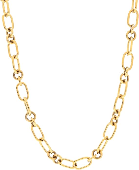 Hey Harper Gold Necklace For Women Trendy Necklace - 14K Golden PVD Coating Waterproof & Sweatproof Non Tarnish Jewelry Chain Necklaces