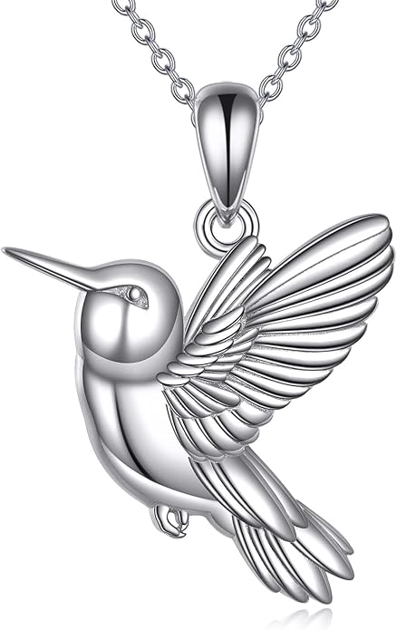 YFN 925 Sterling Silver Hummingbird/Cardinal/Cat Necklace for Women Animal Pendant with Adjustable 18"+2" Chain Jewelry Gift for Christmas, Valentine's Day, Mother's Day, Birthday-Gift Box Included