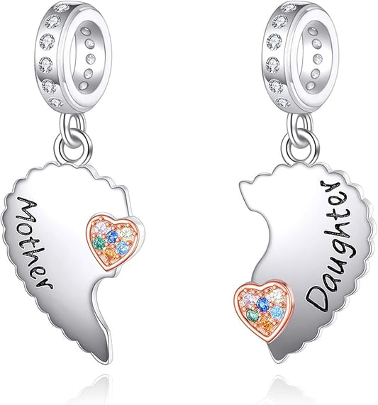 Charms for Bracelet 925 Sterling Silver Bearded Dragon/Dragonfly/Mother Daughter/Highland Cow/Dachshund Bead Gift for Women