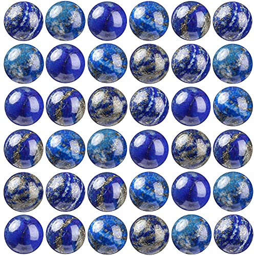 100Pcs Natural Stone Beads 6mm Lapis Lazuli Round Gemstone Loose Beads with Elastic Bracelet String for Bracelets Necklace Jewelry Making - color: Blue Lapis Lazuli, size: 6mm