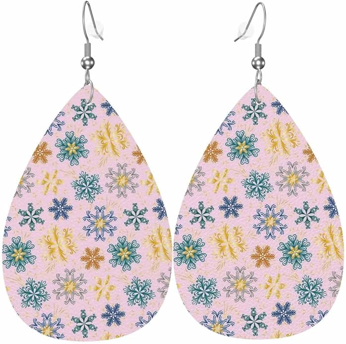 Teardrop Style Leather Earrings Outer Layer Silver Plating Hypoallergenic, Fashion Accessories Suitble Casual Outfits Parties Daily Wear for Sister Mom Wife Friends