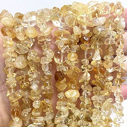 7-8mm Natural Citrine Gemstone Chips Loose Beads Semi Precious for Jewelry Making DIY Handmade Craft Supplies 1 Strand per Bag Approxi 34" - color: Citrine Chips