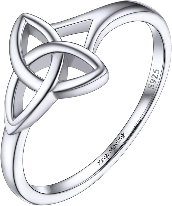 PROSILVER 925 Sterling Silver Claddagh Ring/Celtic Knot Ring for Women, Irish Wedding Band, Rose Gold Plated/Gold Plated, Size 4-12, Come with Box