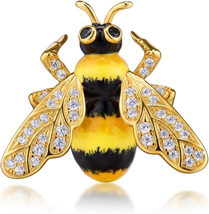 Santuzza 925 Sterling Silver Enamel Brooch Pin for Women