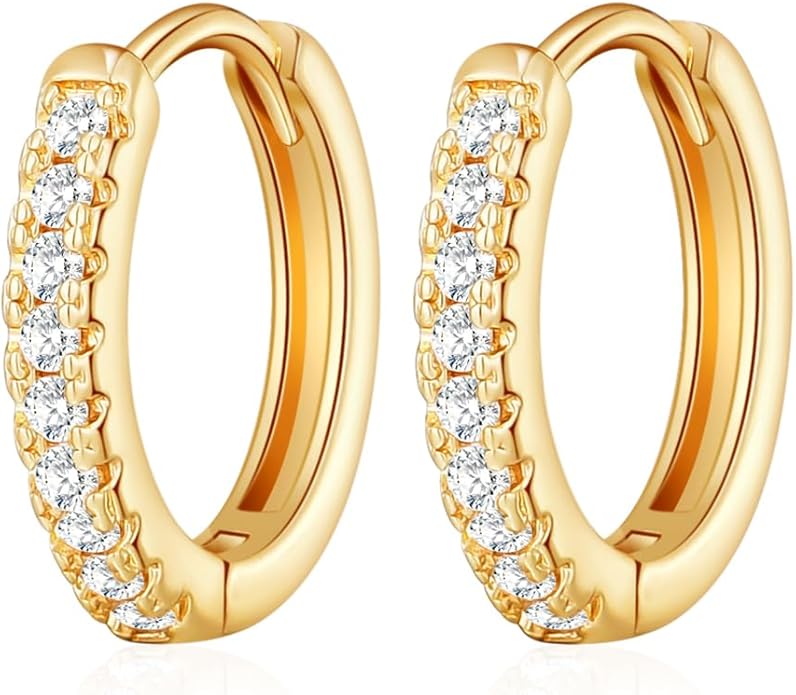 9 Pairs Chunky Gold Earrings Set for Women Trendy Lightweight Gold Plated Hoop Earrings Hypoallergenic Jewelry