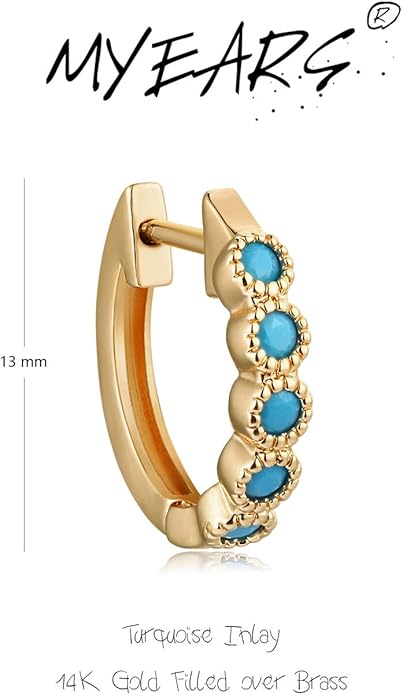 MYEARS Women Earrings Gold Huggie Hoop Ear Stud Cuff 14K Small Simple Hypoallergenic Everyday Jewelry