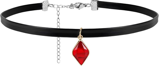 Heart Necklace Valentines Day Gifts for Her, Black Heart Choker Necklace Red Ribbon Choker Love Jewelry as New Year Gifts, Red Velvet Chocker Vintage Jewelry as Birthday Gift for Women