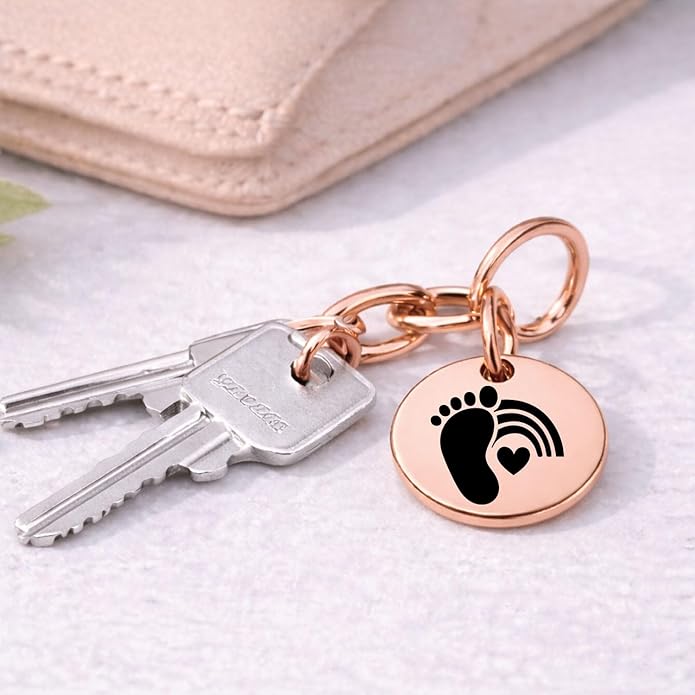 SM Design Pregnancy & New Baby Charm Set – Set of 4 Meaningful Stainless Steel Charms – Great for Crafting, Making Bracelets and Necklaces - Meaningful Keepsake Charms for Expecting & New Moms
