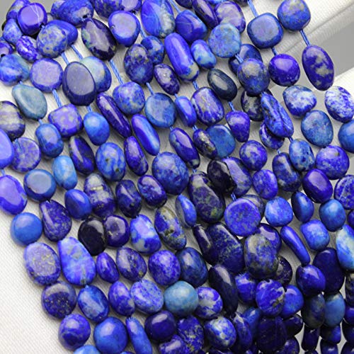 MJDCB Natural Irregular Shape Stone Beads 6-8mm Lapis Lazuli Gemstone Energy Cured for Jewelry Making Bracelet Necklaces - color: Lapis lazuli
